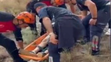 Ormanlık alana düşen yamaç paraşütü pilotu yaralandı