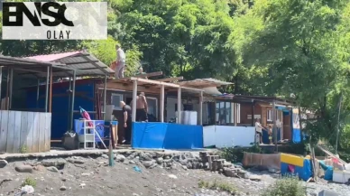 Artvin'in Karadeniz kıyılarındaki kaçak yapılar yıkılıyor