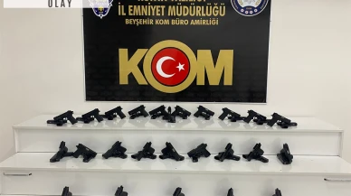 Konya'da ruhsatsız 50 tabanca ele geçirildi
