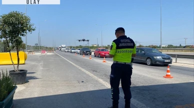 Mersin’de dron destekli trafik denetimi