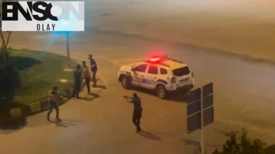 İki grup arasında silahlı ve sopalı kavga! O anlar kamerada