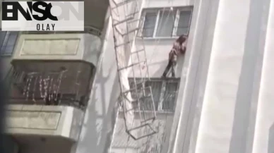 İskelenin halatı koptu, işçi ölümden döndü!