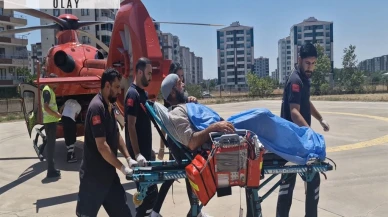 Ambulans helikopter felç geçiren hasta için havalandı