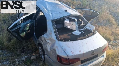Manisa'da otomobil zeytin bahçesine uçtu! Baba öldü, eşi ve 3 çocuğu yaralandı