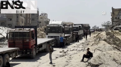 Gazze'ye insanı yardım getirecek tırların bekleyişi sürüyor