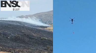 Elazığ'da örtü yangını 500 dönüm araziye zarar verdi