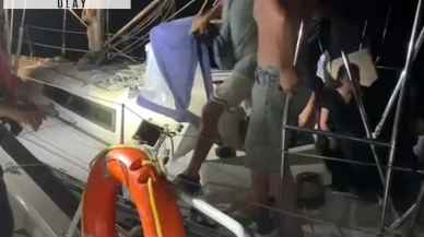 Göçmen dolu yelkenli tekne yakalandı