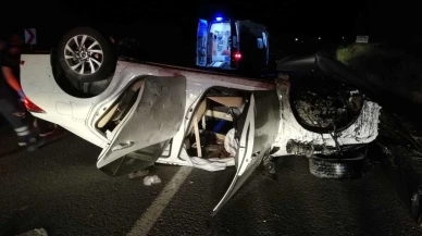 Malatya'da otomobil takla attı:3 yaralı