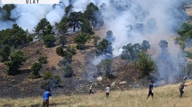 Konya'daki yangına hem karadan hem de havadan müdahale