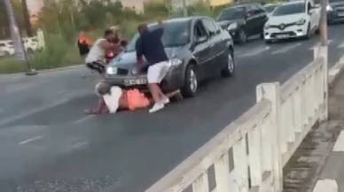 Otomobiliyle, çarptığı kadının üzerinden geçip kaçmaya çalıştı