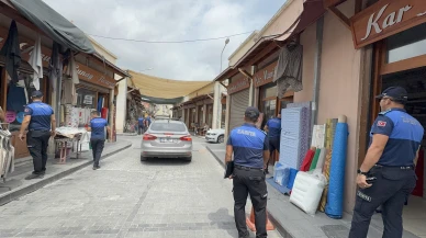 Tarsus’ta zabıta kaldırım denetimi