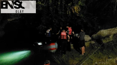 Su seviyesi yükselen ırmakta mahsur kaldılar