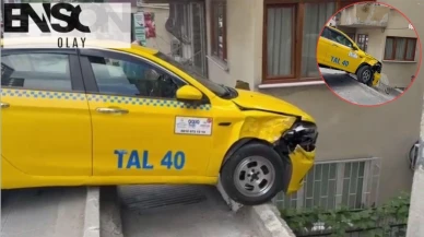 Yokuşta freni tutmadı! Taksici faciadan kıl payı kurtuldu