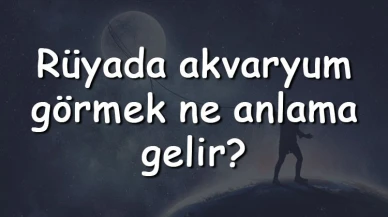 Rüyada akvaryum görmek ne anlama gelir? Rüyada akvaryum almak ve temizlemek tabiri