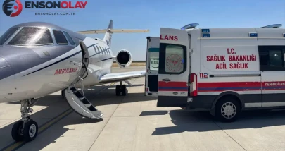 Mardin'de 2 haftalık bebek, acil durumda ambulans uçakla Konya'ya nakledildi