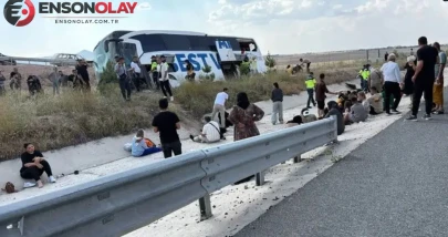 Aksaray’da yolcu otobüsü kazası : Çok sayıda yaralı var
