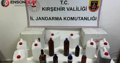 Kırşehir'de 50 litre kaçak içki ele geçirildi