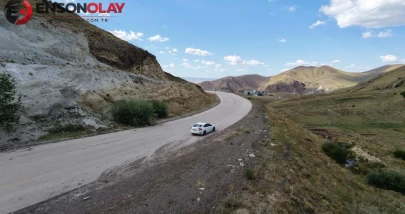 Erzurum'da yer çekimine meydan okuyan yol: Motoru kapalı araç yokuş yukarı 60 kilometre hıza ulaşıyor