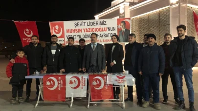 Kars'ta BBP Genel Başkanı Muhsin Yazıcıoğlu için lokma dağıtıldı