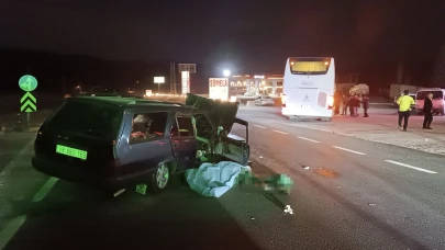 Kastamonu'da otobüsle otomobil çarpıştı: 1 ölü, 1 yaralı