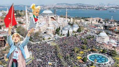 Ayasofya'da bir araya gelenler Gazze için yardım kampanyası başlattı!