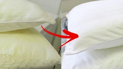 Sararan yastıkları çöpe atmayın! Yeni alınmış gibi oluyor... Suya atın ve 2 saat bekleyin!