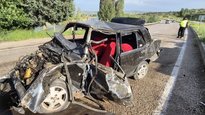 Kırıkkale'de otomobil takla attı: 1 ölü, 2 yaralı