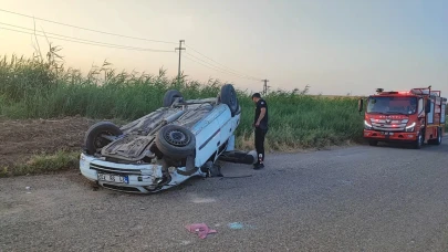 Diyarbakır Bismil'de Otomobil Devrildi: 1 Ölü, 4 Yaralı!