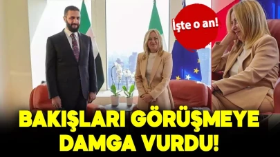 Meloni, Şara ile olan bakışlarıyla görüşmeye heyecan kattı