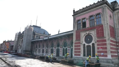 İstanbul'un tarihi simgelerinden Sirkeci Garı'nda Restorasyon Çalışmaları Hızla Devam Ediyor