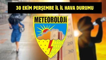 Meteoroloji’den yeni uyarı geldi! Tüm Türkiye’yi yakından ilgilendiriyor: İşte 30 Ekim il il hava durumu