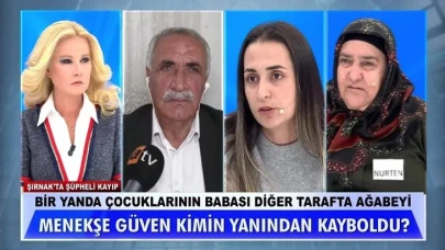 Şırnak'ta kaybolan Menekşe Güven'i bulma umudu Müge Anlı'nın programına konuk oldu
