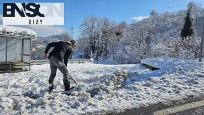Zonguldak’ta 66 köy yolu kardan kapandı