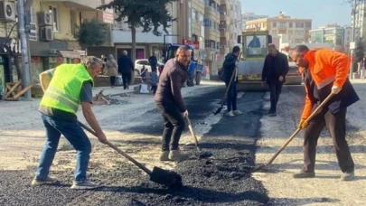 Mardin'de yol düzenleme çalışmaları devam ediyor