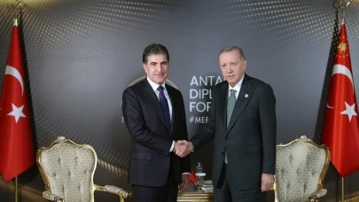 Cumhurbaşkanı Erdoğan IKBY Başkanı Neçirvan Barzani'yi kabul etti