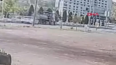Otomobilin su tankerinin altına girdiği kazaya dair görüntüler ortaya çıktı