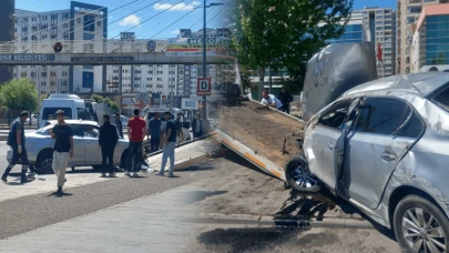 Refüje çarpan otomobil takla attı: 1 yaralı