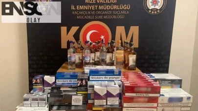 Rizede kaçak alkol ve sigara operasyonu: 11 gözaltı ve çok sayıda malzeme ele geçirildi