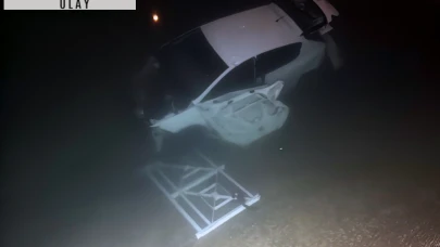 Otomobil sulama kanalına uçtu: 3 yaralı