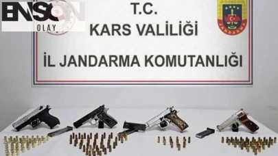 Kars'ta silah ve mühimmat ele geçirildi