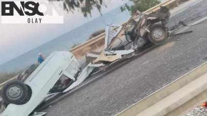 Bariyere çarpan otomobil yola saçıldı: Sürücü feci şekilde can verdi