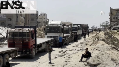 Gazze'ye insanı yardım getirecek tırların bekleyişi sürüyor