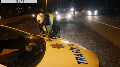 Edirne’deki trafik denetimlerinde 79 sürücüye 348 bin 569 lira ceza