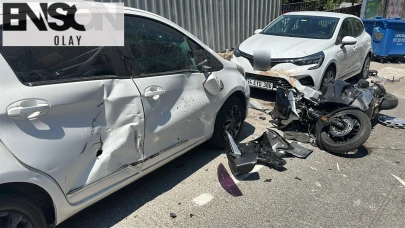 Üsküdar'da feci kaza: Motosiklet sürücüsünün bacağı koptu