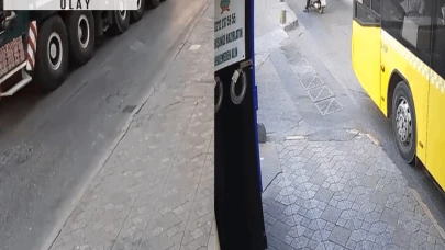 Beyoğlu'nda patlayan vinç lastikleri 2 kişiyi yaraladı