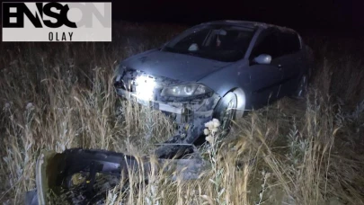 Burdur’da otomobil tarlaya uçtu: 2 yaralı