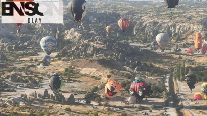 Kapadokya'da Balon Festivali başladı: 27 ülkeden 38 balon gökyüzünü süsledi