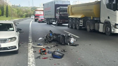 Bolu'da motosiklet sürücüsü feci kaza geçirdi, mucize eseri hayatta kaldı