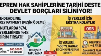 Borcu Olanlar Dikkat! Afet Konutlarında İndirim Fırsatı Kaçırılmasın!