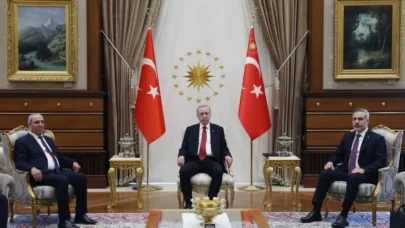 Cumhurbaşkanı Erdoğan, Beştepe'de Filistin heyetini konuk etti